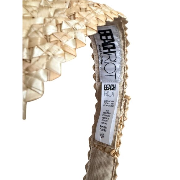 BEACH RIOT Woven Straw Hat Visor One Size Fits All - Picture 4 of 6